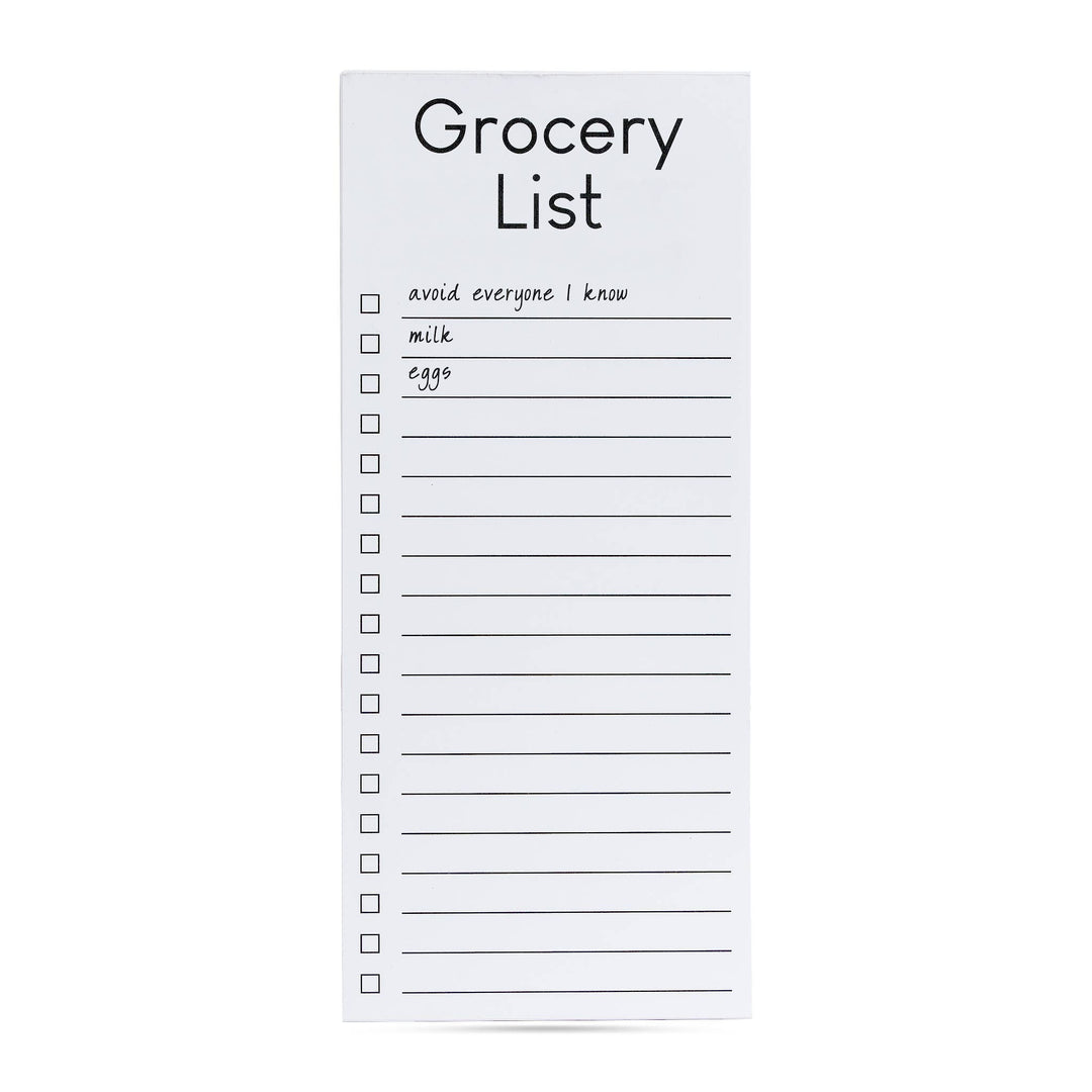 Grocery List Pad "avoid everyone I know, milk, eggs"