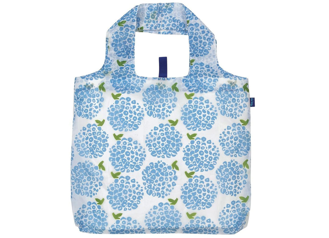 Reusable Shopping Bag in Blue Hydrangeas