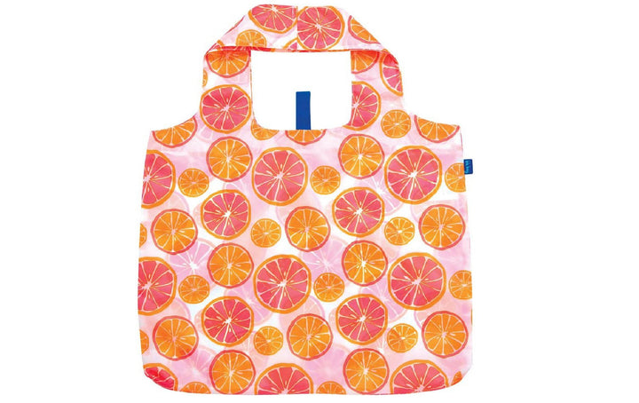 Reusable Shopping Bag in Pink Orange Citrus