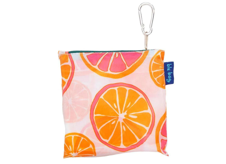 Reusable Shopping Bag in Pink Orange Citrus