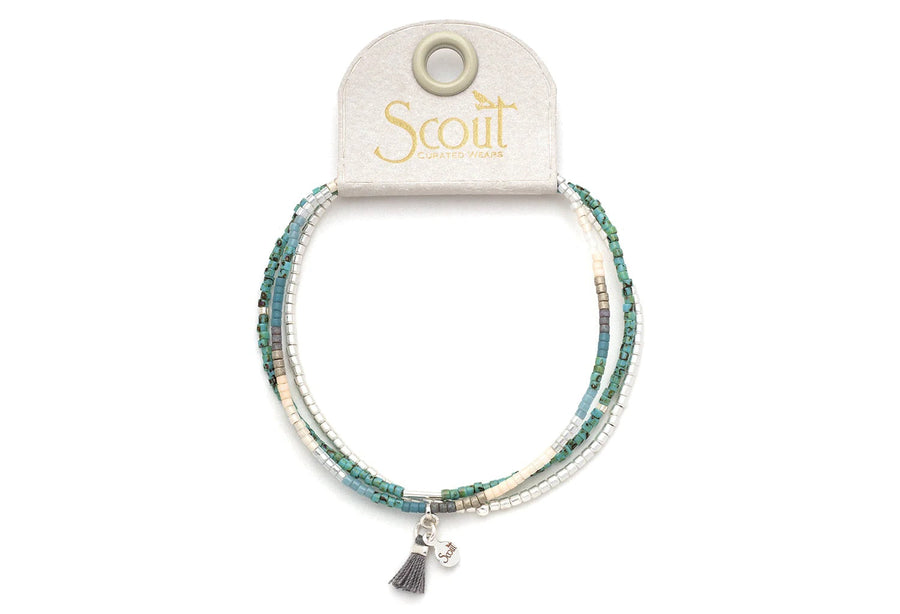 Chromacolor Miyuki Bracelet Trio in Turquoise Multi/Silver