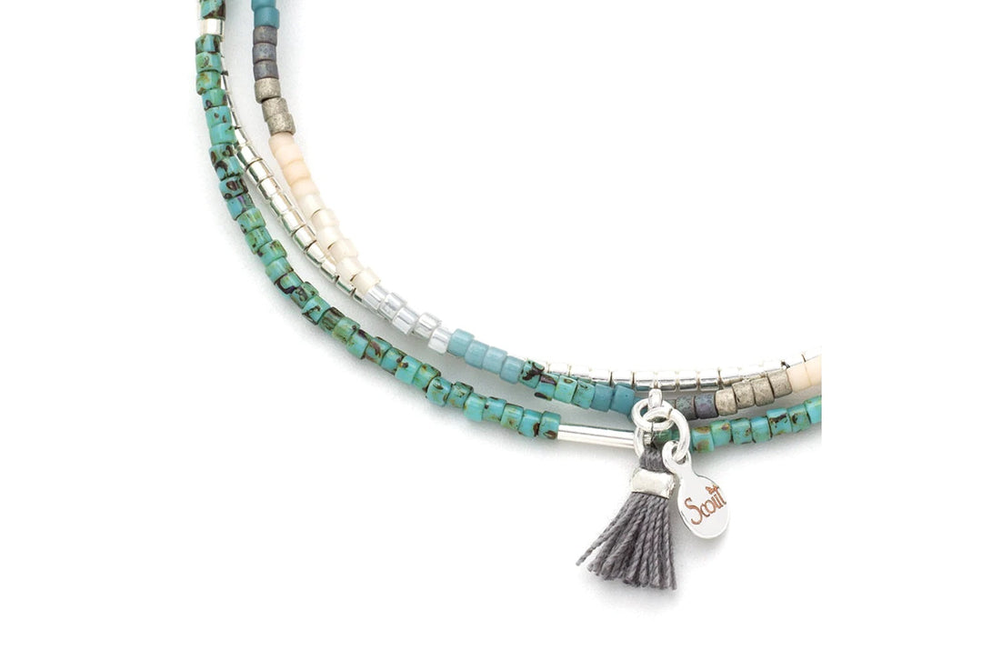 Chromacolor Miyuki Bracelet Trio in Turquoise Multi/Silver