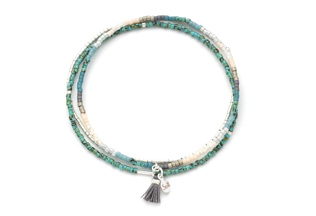 Chromacolor Miyuki Bracelet Trio in Turquoise Multi/Silver