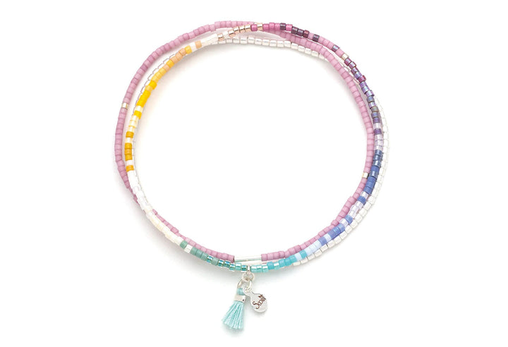 Chromacolor Miyuki Bracelet Trio in Bright Multi/Silver