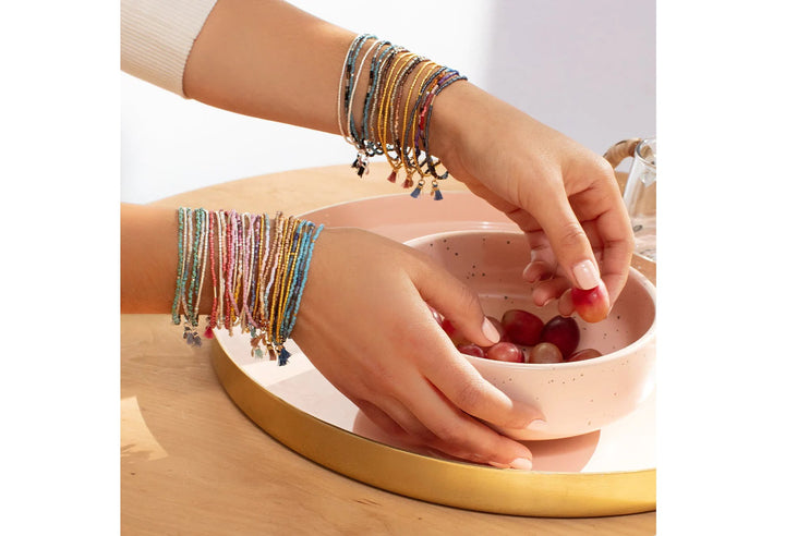 Chromacolor Miyuki Bracelet Trio in Bright Multi/Silver