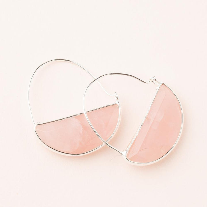 Stone Prism Hoop Earring