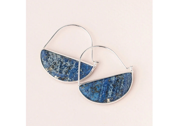 Stone Prism Hoop Earring