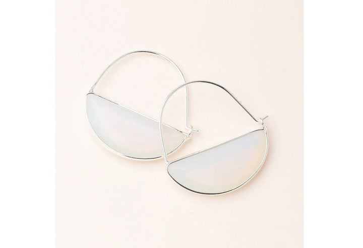 Stone Prism Hoop Earring