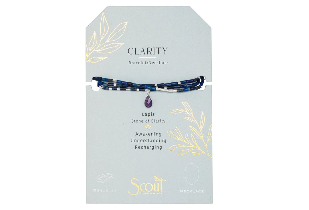 Teardrop Stone Wrap in Lapis for Clarity