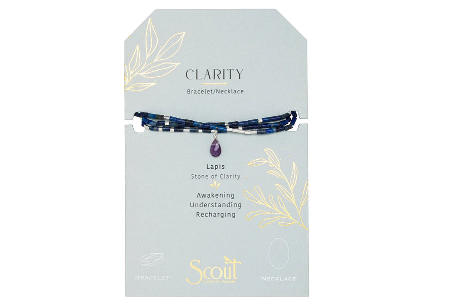 Teardrop Stone Wrap in Lapis for Clarity