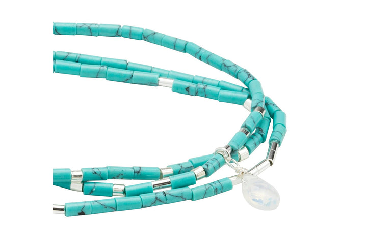 Teardrop Stone Wrap in Turquoise for Calm