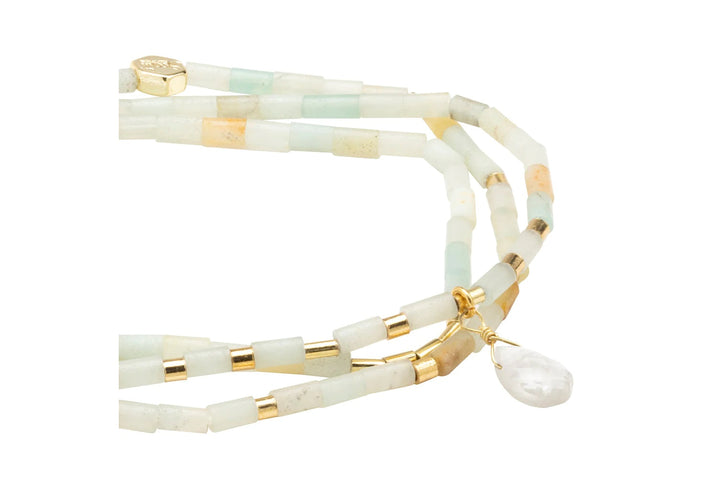 Teardrop Stone Wrap in Amazonite for Courage